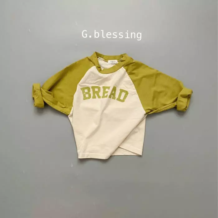 G Blessing - Korean Children Fashion - #childrensboutique - Bread Raglan Tee