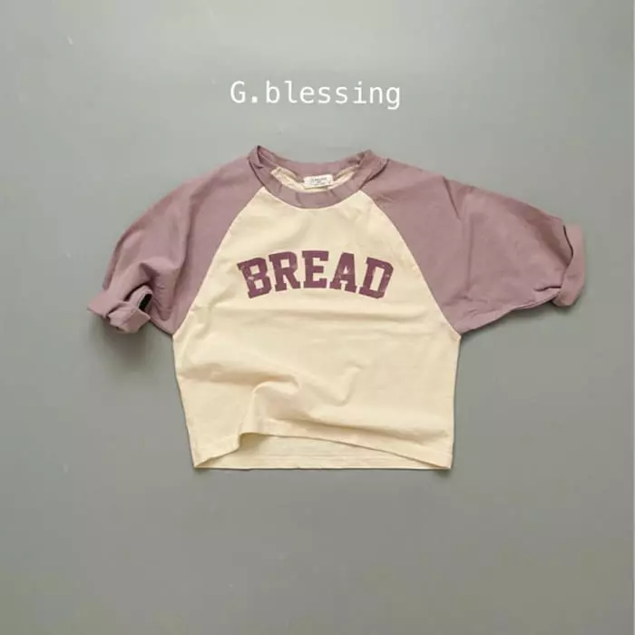 G Blessing - Korean Children Fashion - #discoveringself - Bread Raglan Tee - 3