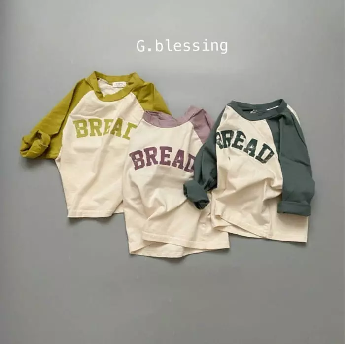 G Blessing - Korean Children Fashion - #minifashionista - Bread Raglan Tee