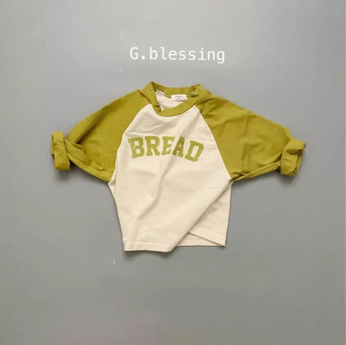 G Blessing - Korean Children Fashion - #prettylittlegirls - Bread Raglan Tee - 2