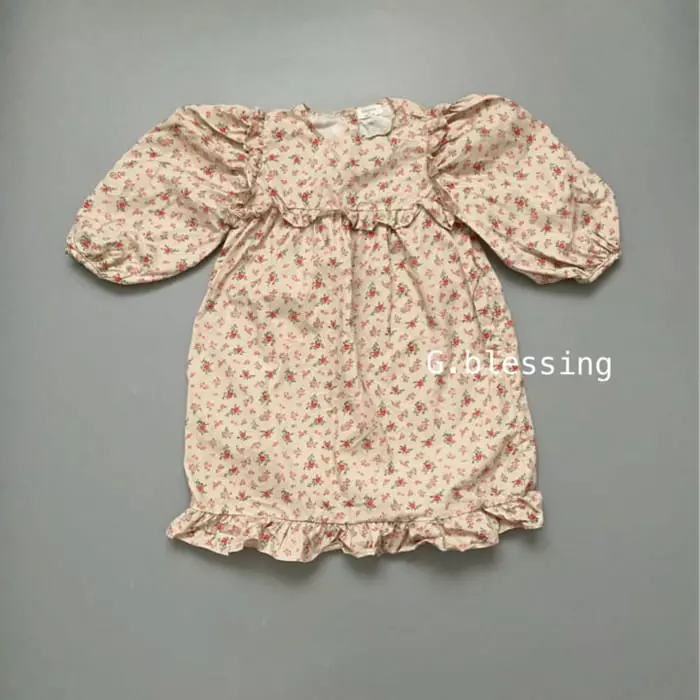 G Blessing - Korean Children Fashion - #todddlerfashion - Small Flower One-piece - 5