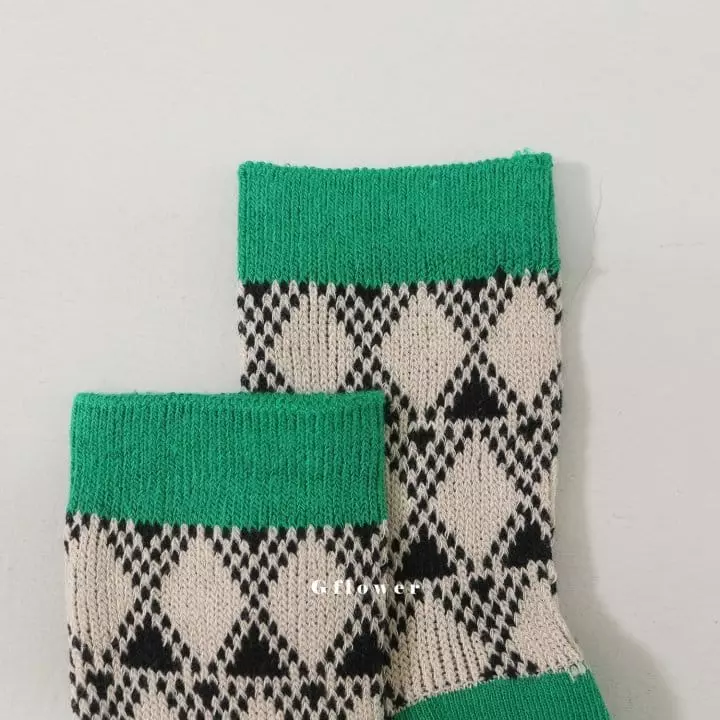 G Flower - Korean Children Fashion - #Kfashion4kids - Green Socks Set