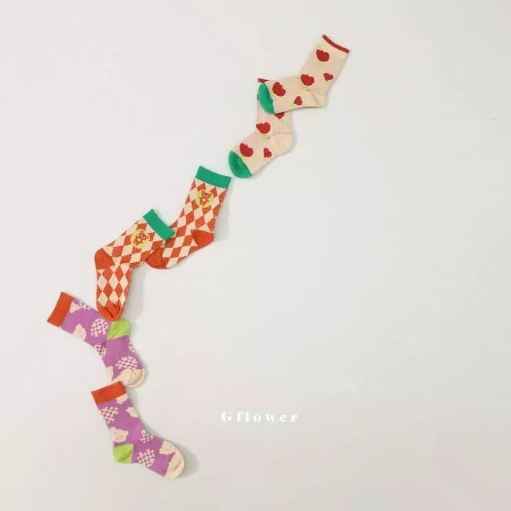 G Flower - Korean Children Fashion - #childofig - Bear Socks Set - 8