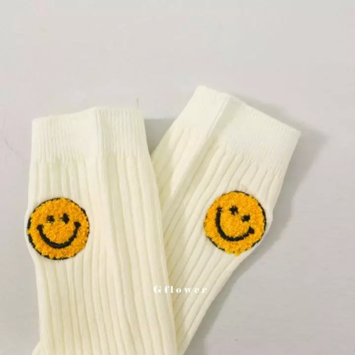 G Flower - Korean Children Fashion - #stylishchildhood - Smile Knee Socks - 4