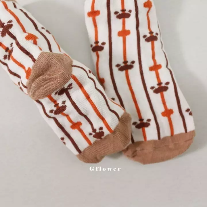 G Flower - Korean Children Fashion - #designkidswear - Brown Socks Set - 8