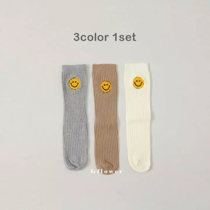 G Flower - Korean Children Fashion - #discoveringself - Smile Knee Socks - 7