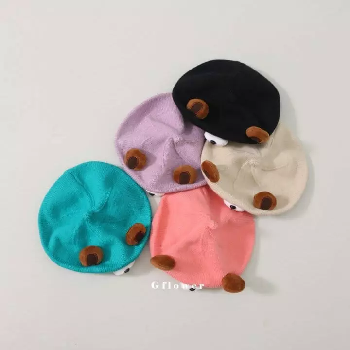 G Flower - Korean Children Fashion - #fashionkids - Bear Beret Hat - 2