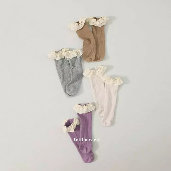 G Flower - Korean Children Fashion - #kidsshorts - New Lace Socks  - 8