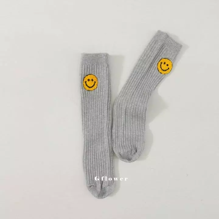 G Flower - Korean Children Fashion - #kidsstore - Smile Knee Socks - 10