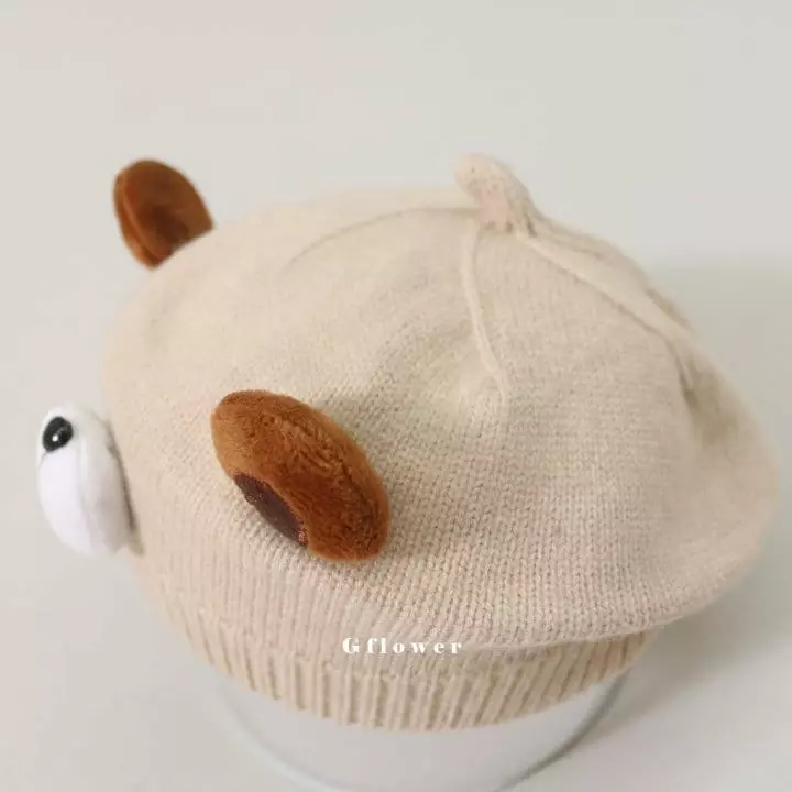 G Flower - Korean Children Fashion - #kidsshorts - Bear Beret Hat - 4