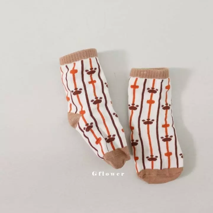 G Flower - Korean Children Fashion - #minifashionista - Brown Socks Set