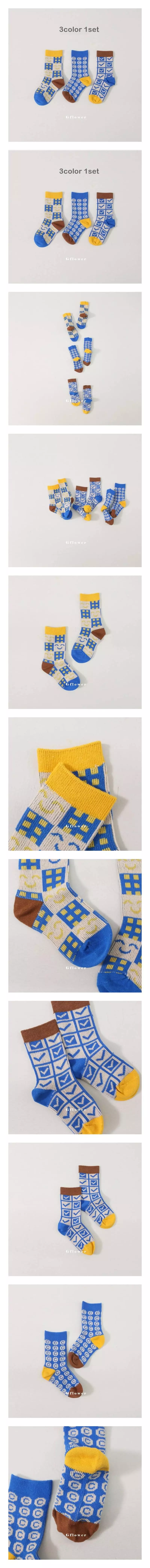 G Flower - Korean Children Fashion - #stylishchildhood - Blue Socks Set