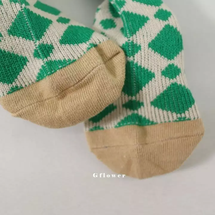 G Flower - Korean Children Fashion - #todddlerfashion - Green Socks Set - 6