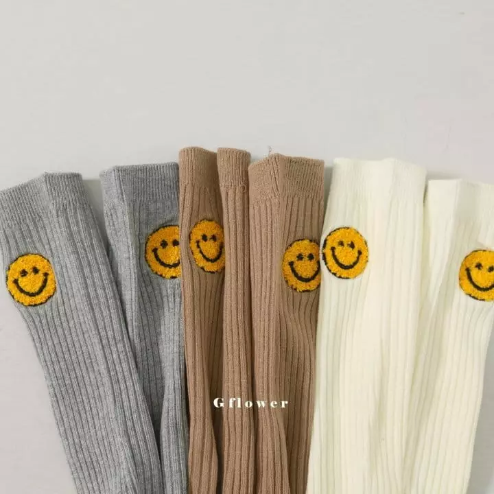 G Flower - Korean Children Fashion - #todddlerfashion - Smile Knee Socks