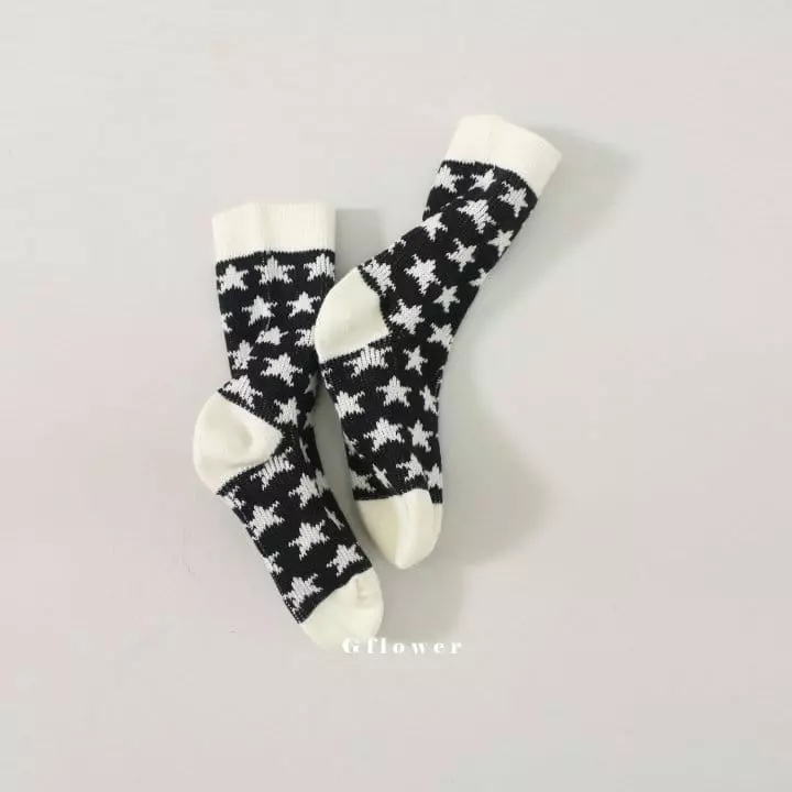 G Flower - Korean Children Fashion - #toddlerclothing - Black Socks Set - 5