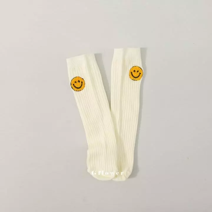 G Flower - Korean Children Fashion - #toddlerclothing - Smile Knee Socks - 2
