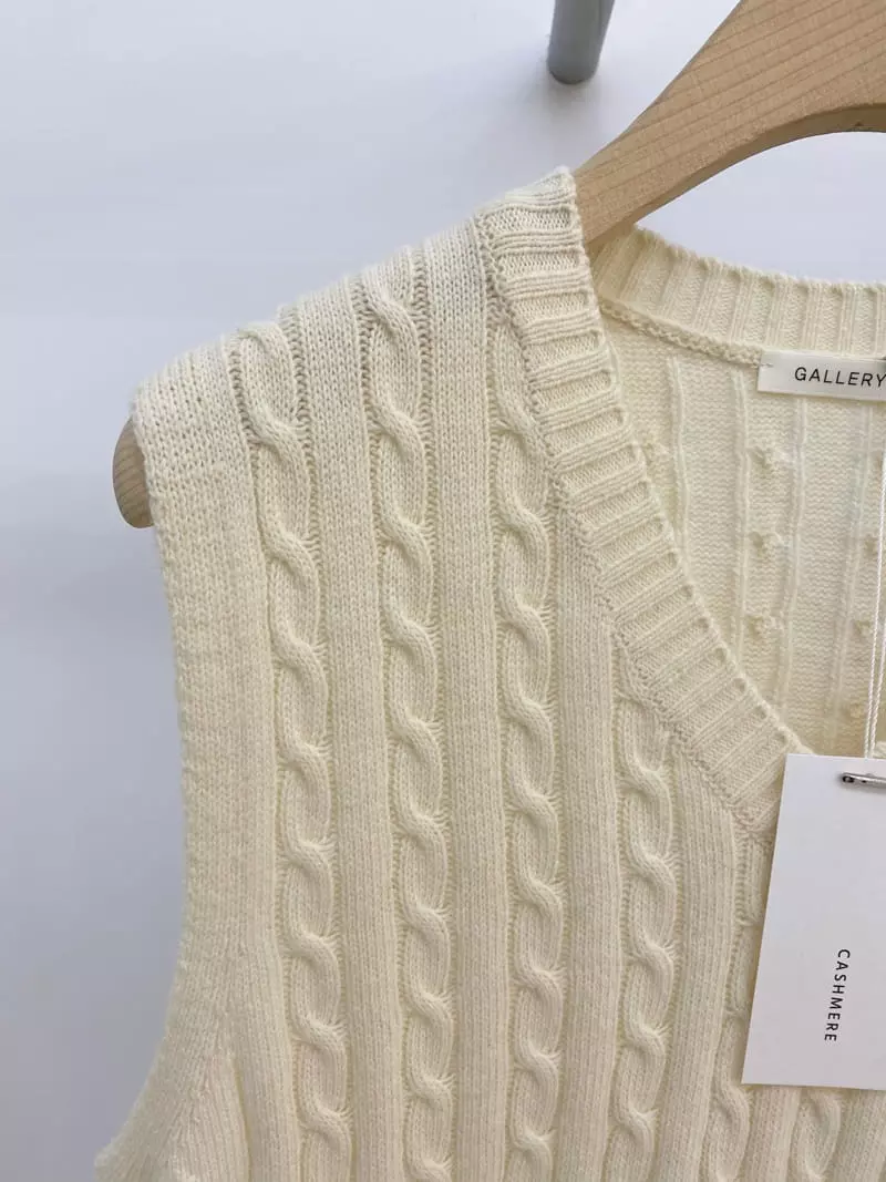 Gallery - Korean Women Fashion - #momslook - Cable Vest - 3