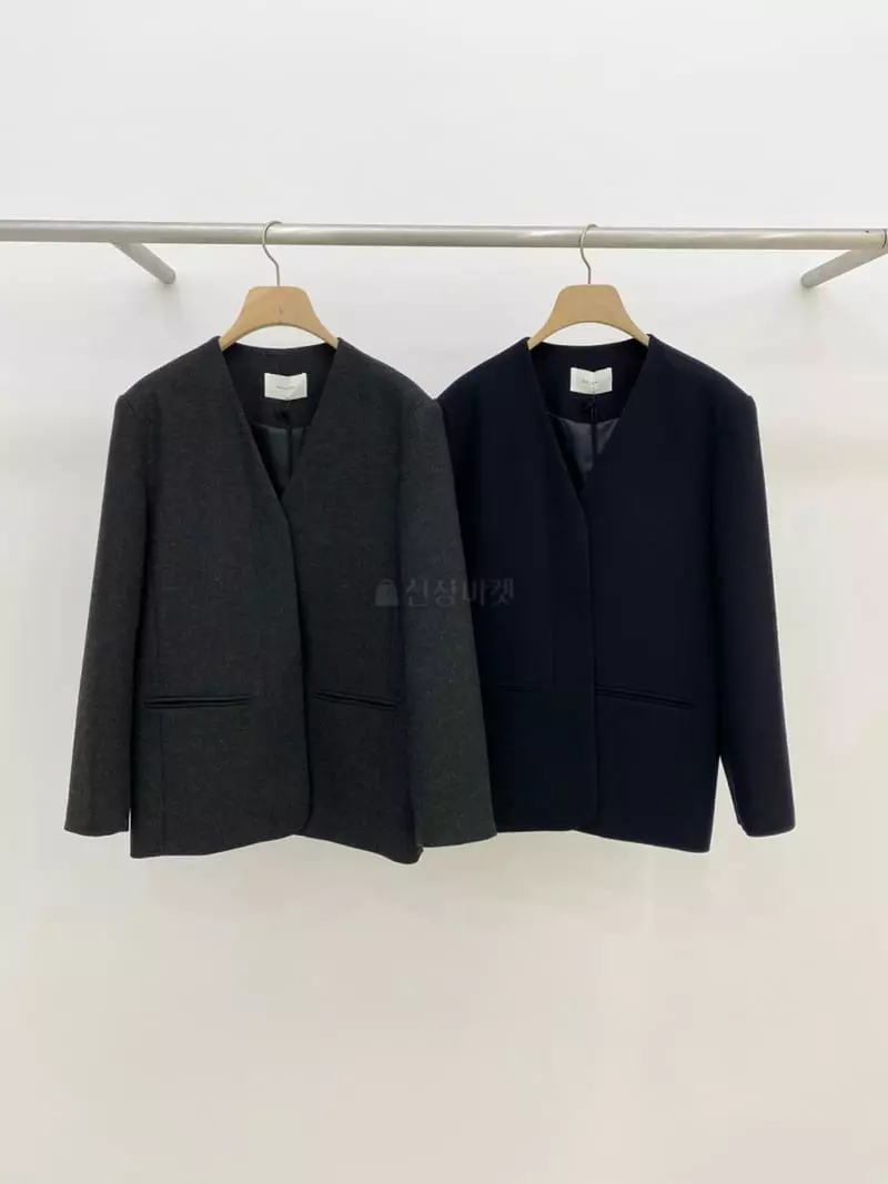 Gallery - Korean Women Fashion - #momslook - No Collar Jacket