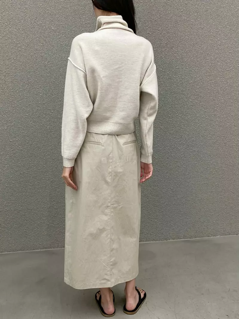 Gallery - Korean Women Fashion - #womensfashion - Front Slir Peach Skirt