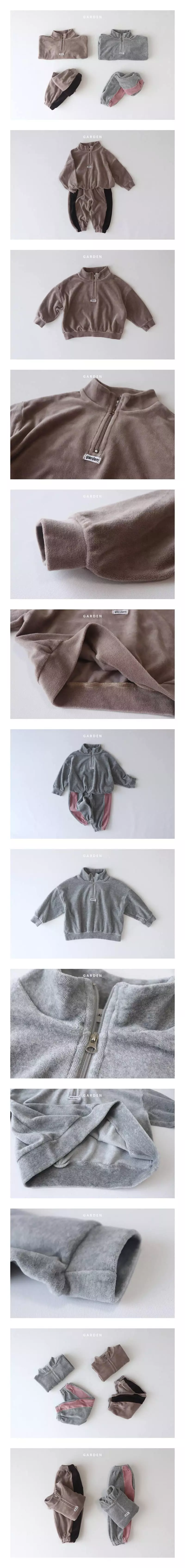 Garden - Korean Children Fashion - #Kfashion4kids - Velvet Half Open Anorak