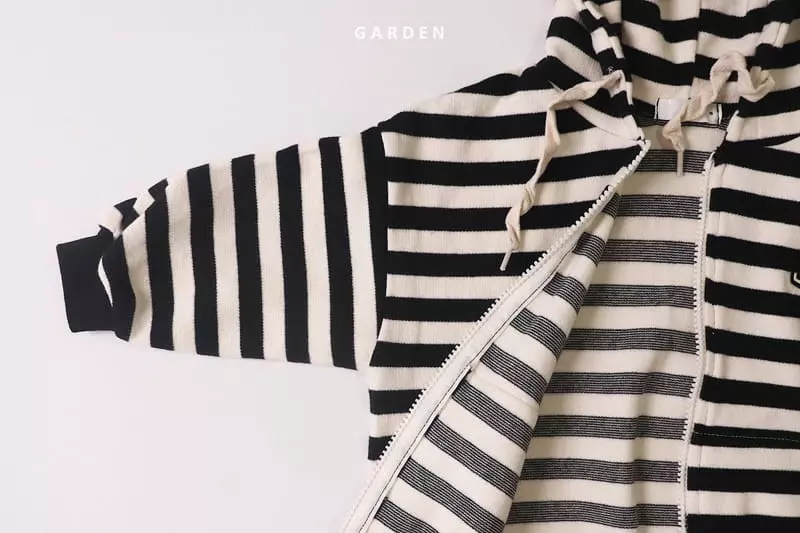 Garden - Korean Children Fashion - #childofig - Stripes Hoody Zip-up - 8