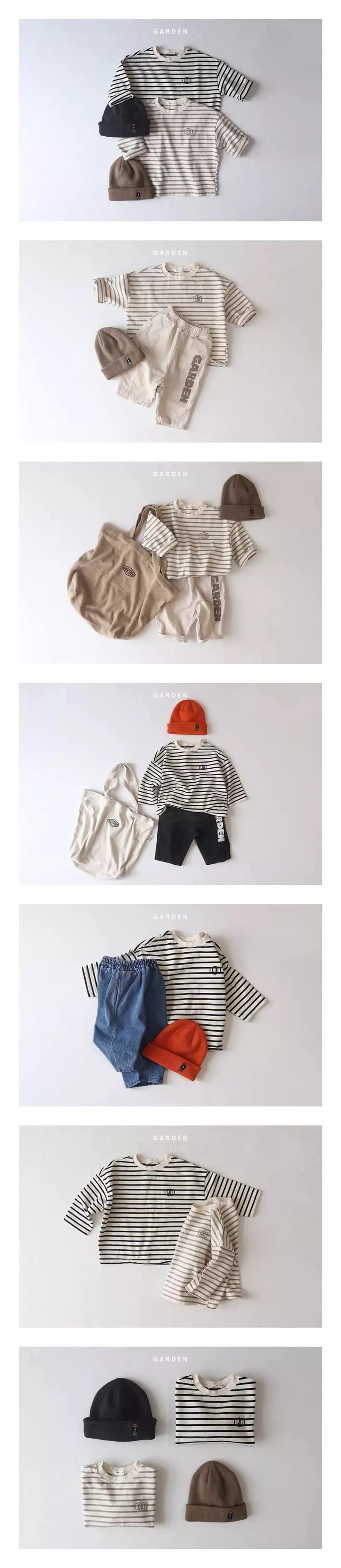 Garden - Korean Children Fashion - #childofig - Garden Stripes Tee