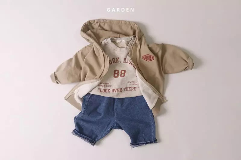 Garden - Korean Children Fashion - #kidsshorts - Pigment Hoody Zip-up - 11