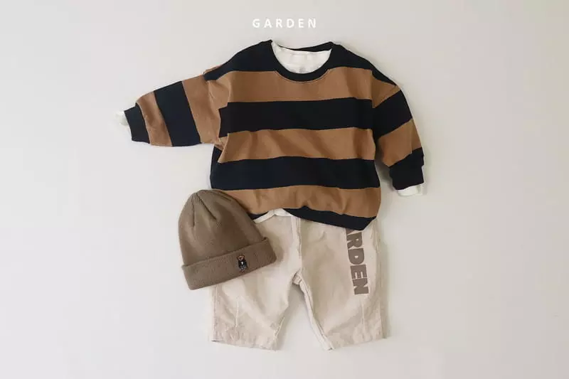 Garden - Korean Children Fashion - #kidsshorts - Big Stripes Tee - 4
