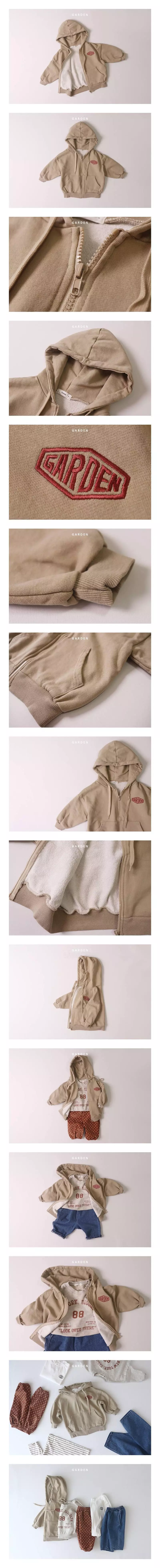 Garden - Korean Children Fashion - #littlefashionista - Pigment Hoody Zip-up