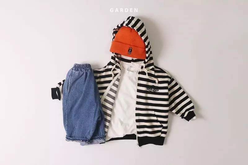 Garden - Korean Children Fashion - #magicofchildhood - Stripes Hoody Zip-up - 2