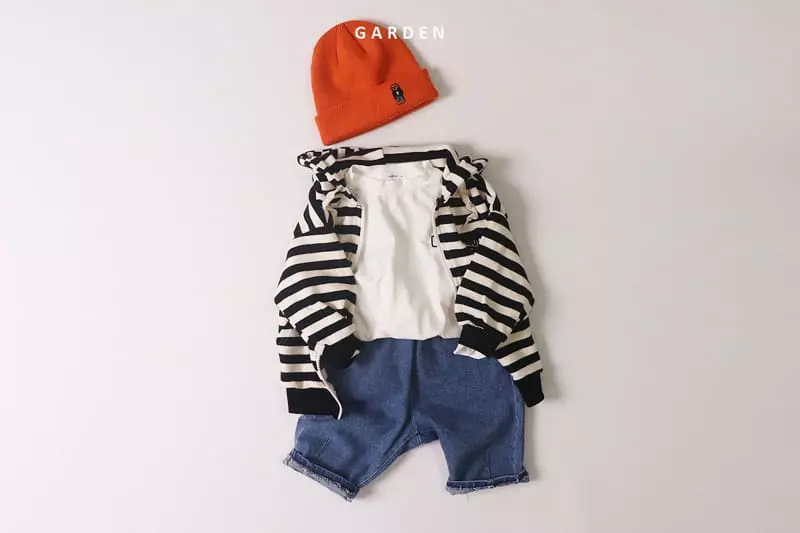 Garden - Korean Children Fashion - #minifashionista - Stripes Hoody Zip-up - 3