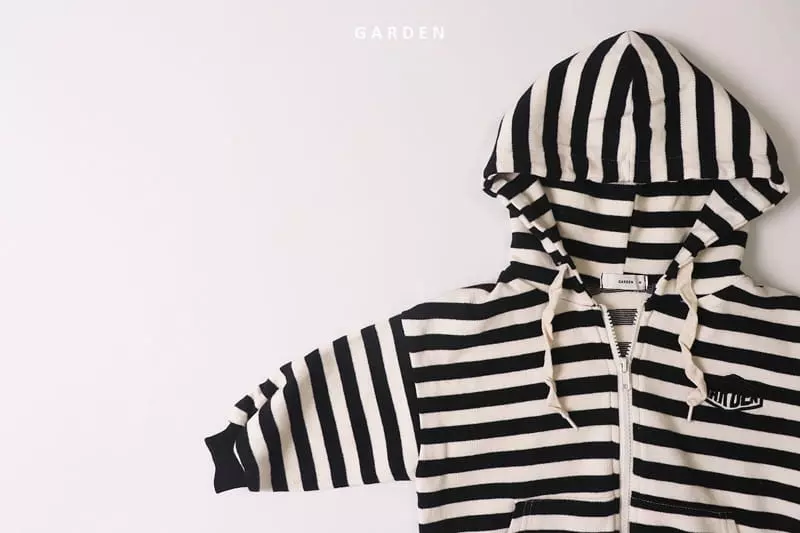 Garden - Korean Children Fashion - #minifashionista - Stripes Hoody Zip-up - 4