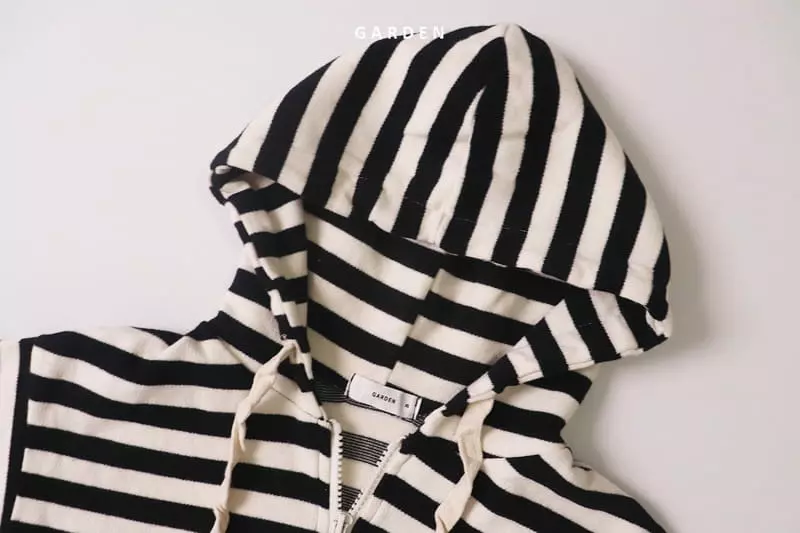 Garden - Korean Children Fashion - #todddlerfashion - Stripes Hoody Zip-up - 5