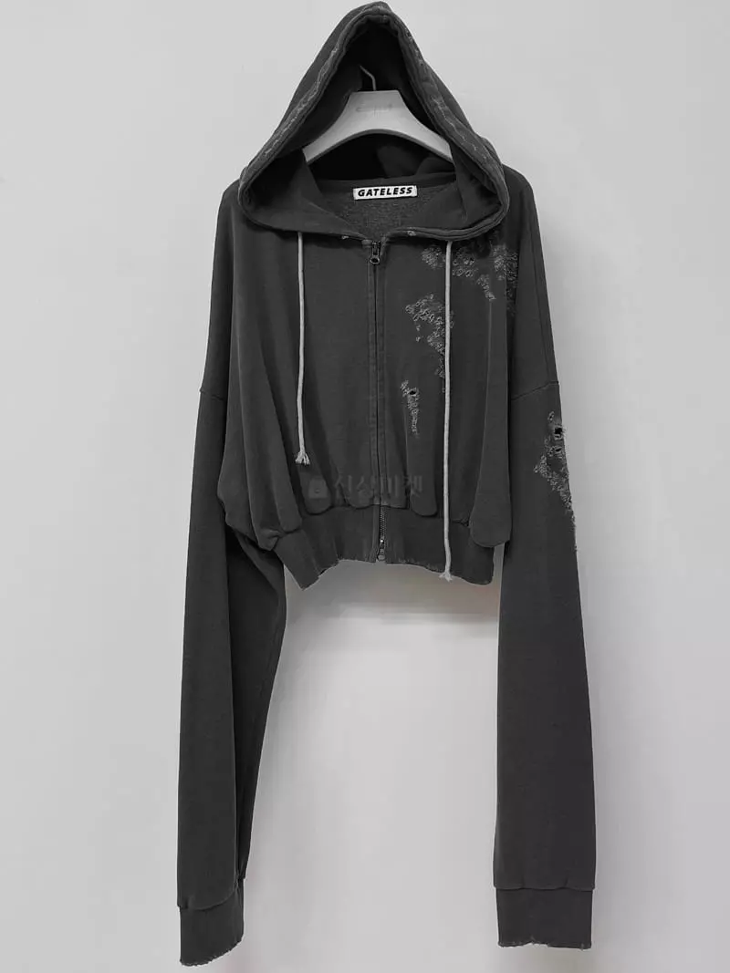 Gateless - Korean Women Fashion - #momslook - Bight Hoody Zip-up - 2