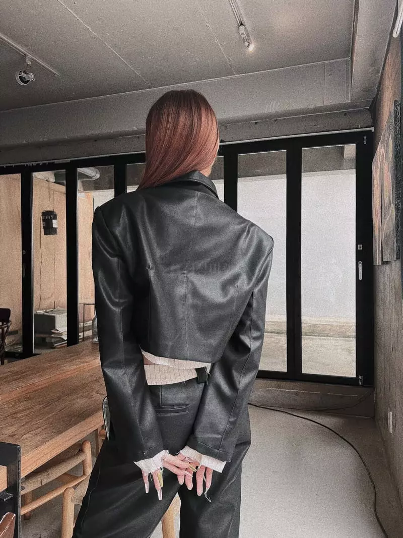 Gateless - Korean Women Fashion - #momslook - Like Leather Set - 5
