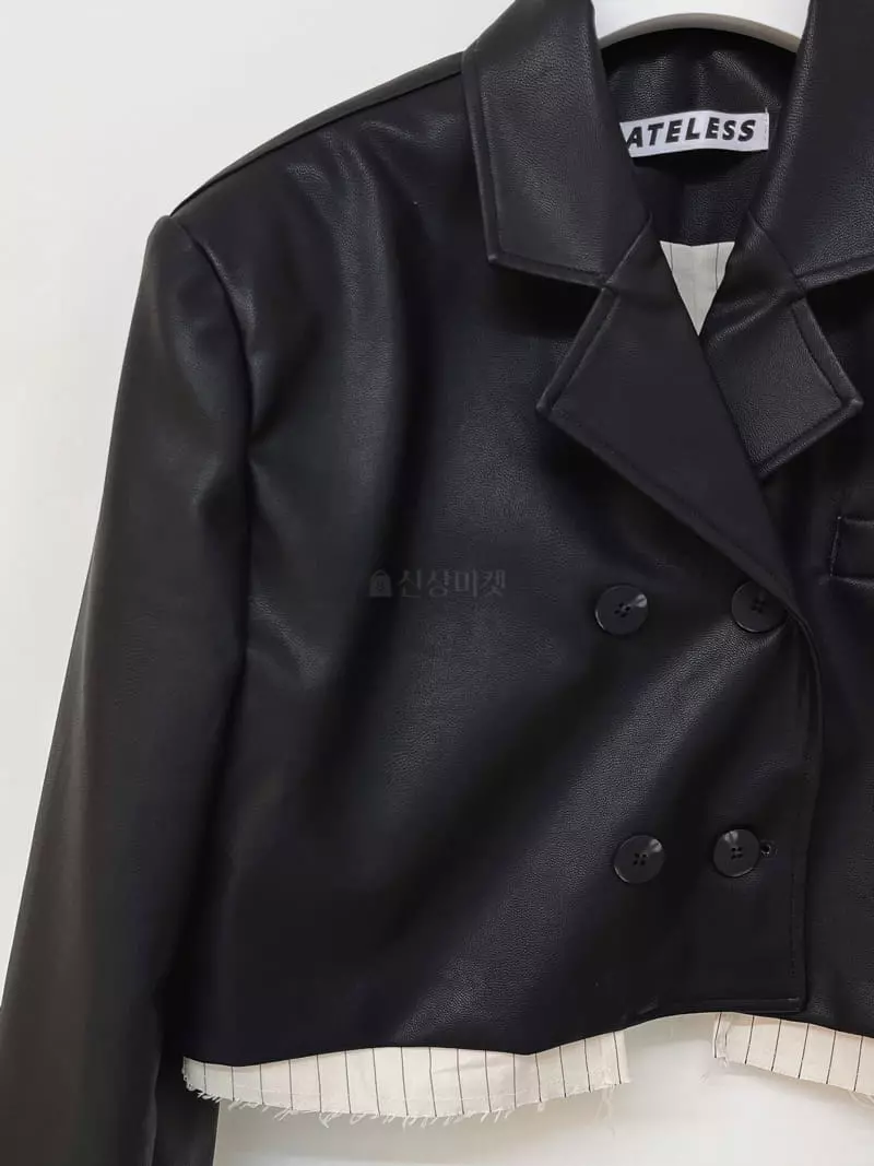Gateless - Korean Women Fashion - #momslook - Like Leather Jacket - 7