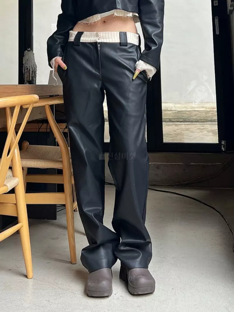 Gateless - Korean Women Fashion - #womensfashion - Like Leather pants - 3