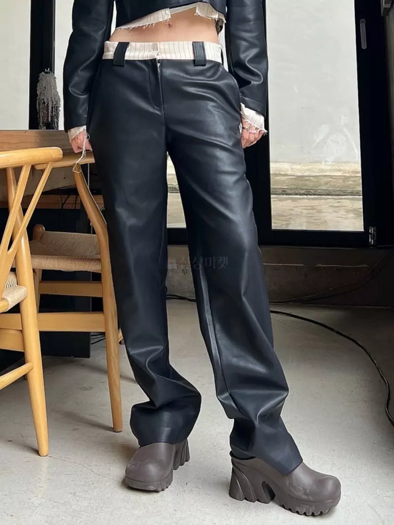 Gateless - Korean Women Fashion - #womensfashion - Like Leather pants - 5