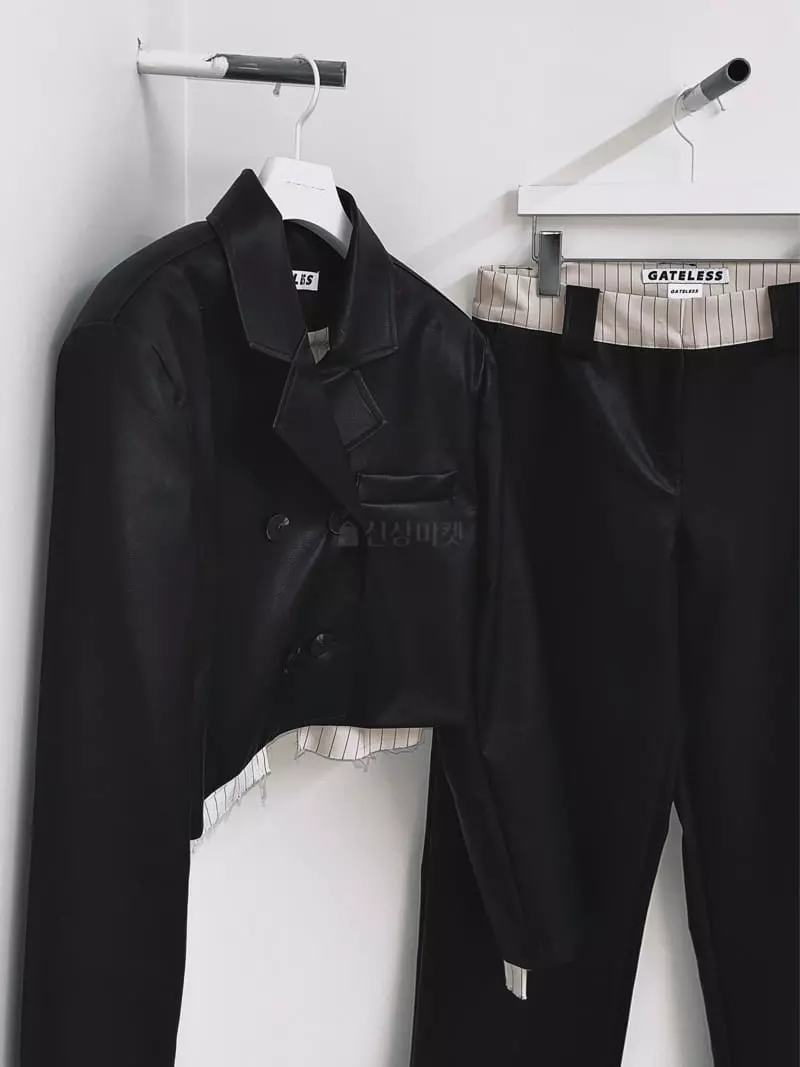 Gateless - Korean Women Fashion - #womensfashion - Like Leather Jacket - 6