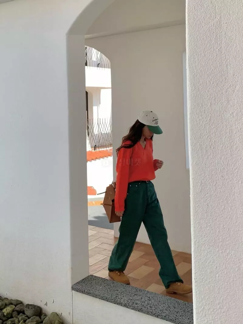 Gentlewoman - Korean Women Fashion - #romanticstyle - Green Pants - 3