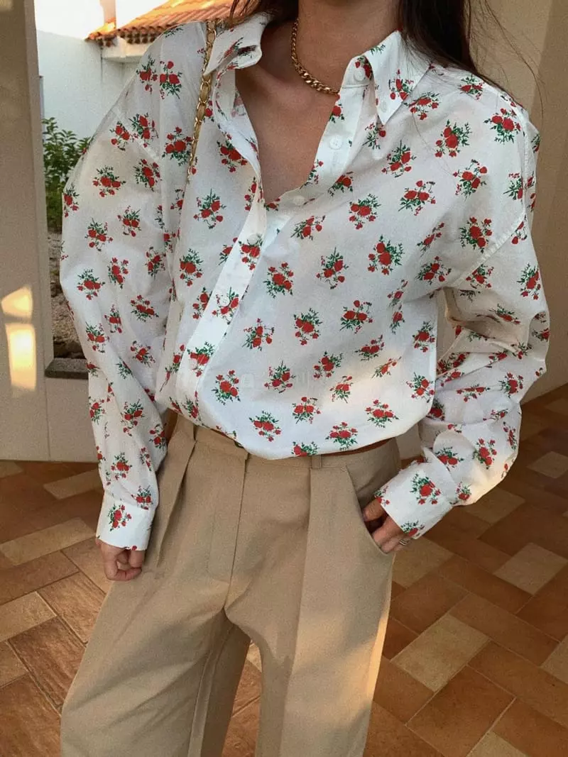 Gentlewoman - Korean Women Fashion - #vintagekidsstyle - Paint Berry Shirt
