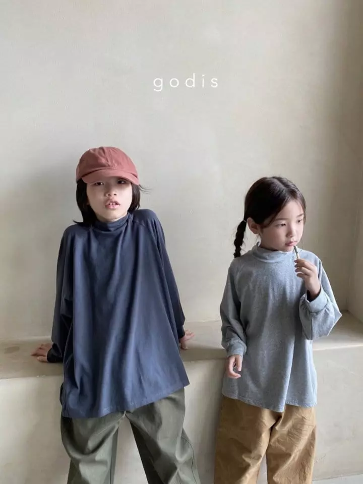 Godis - Korean Children Fashion - #discoveringself - Half Turtleneck Tee - 2