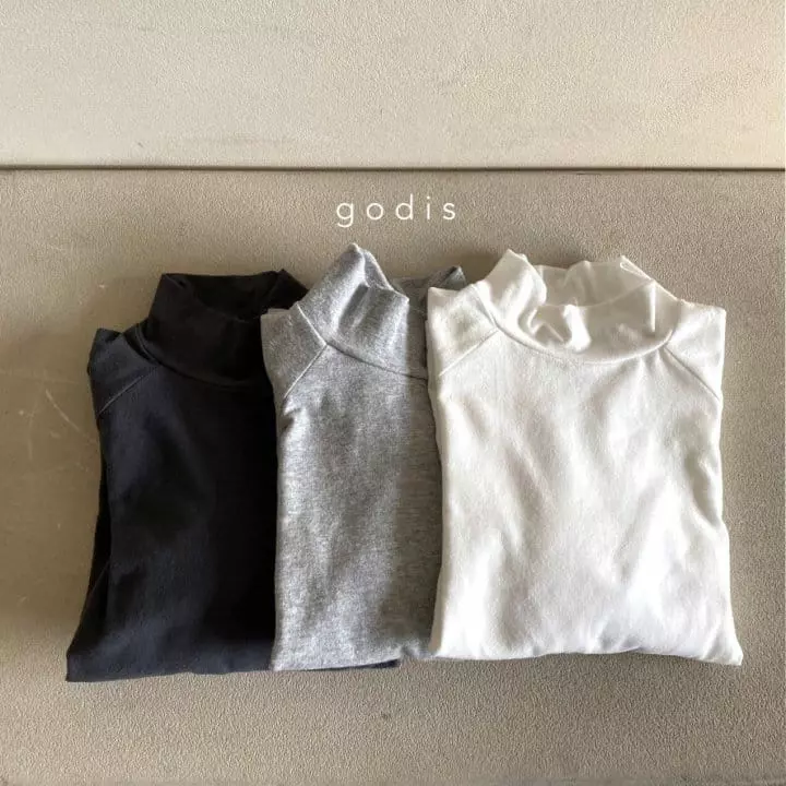 Godis - Korean Children Fashion - #todddlerfashion - Half Turtleneck Tee - 12