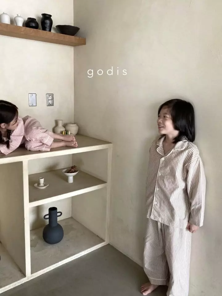 Godis - Korean Children Fashion - #todddlerfashion - Stripes Pajama - 8