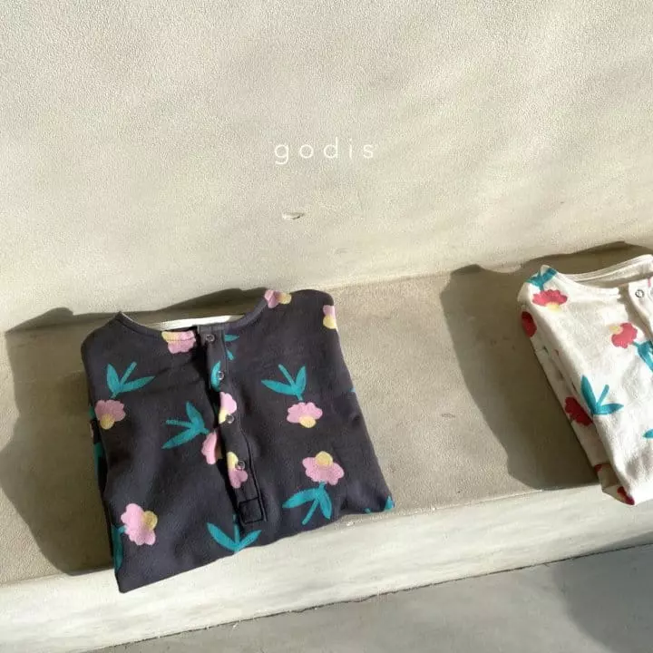 Godis - Korean Children Fashion - #toddlerclothing - Flower Bodysuit - 12