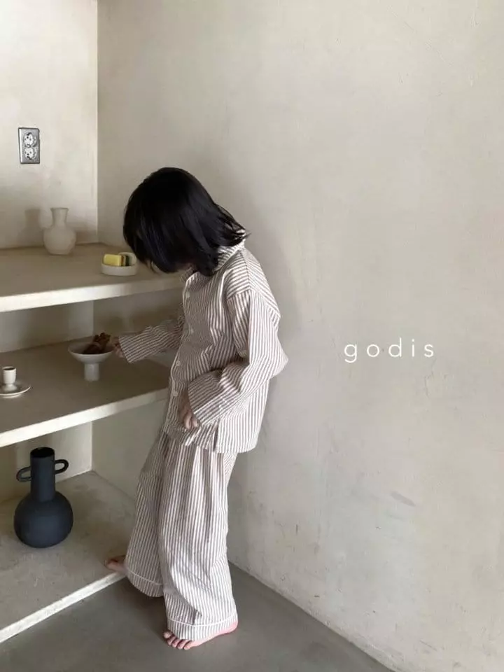 Godis - Korean Children Fashion - #toddlerclothing - Stripes Pajama - 9