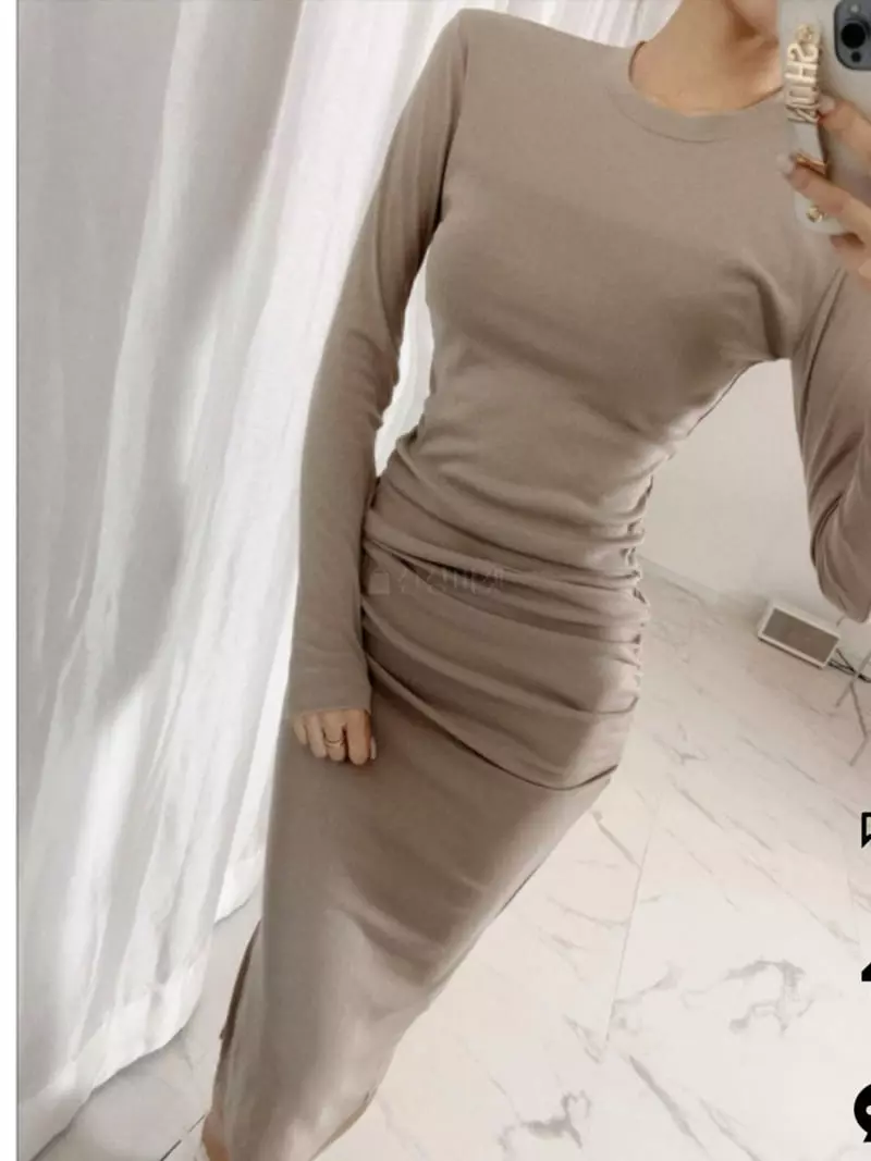 Gratia - Korean Women Fashion - #momslook - Jenny Shirring One-piece - 2