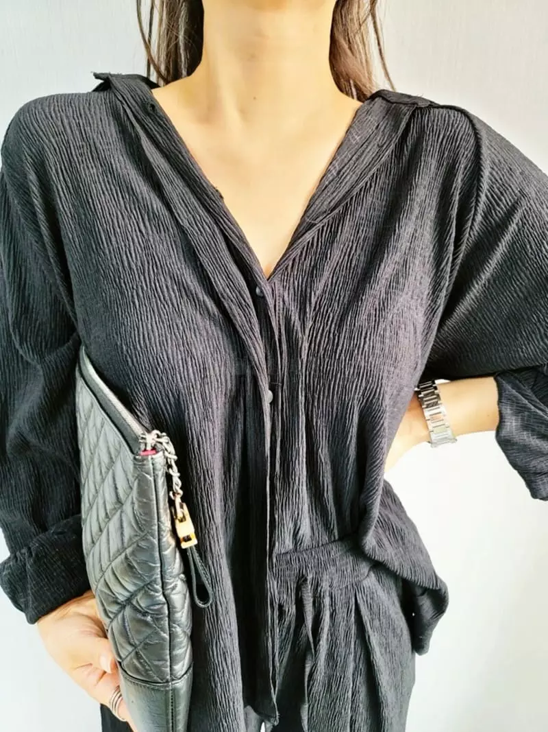 Gratia - Korean Women Fashion - #momslook - Easy Wrinkle Blouse - 8
