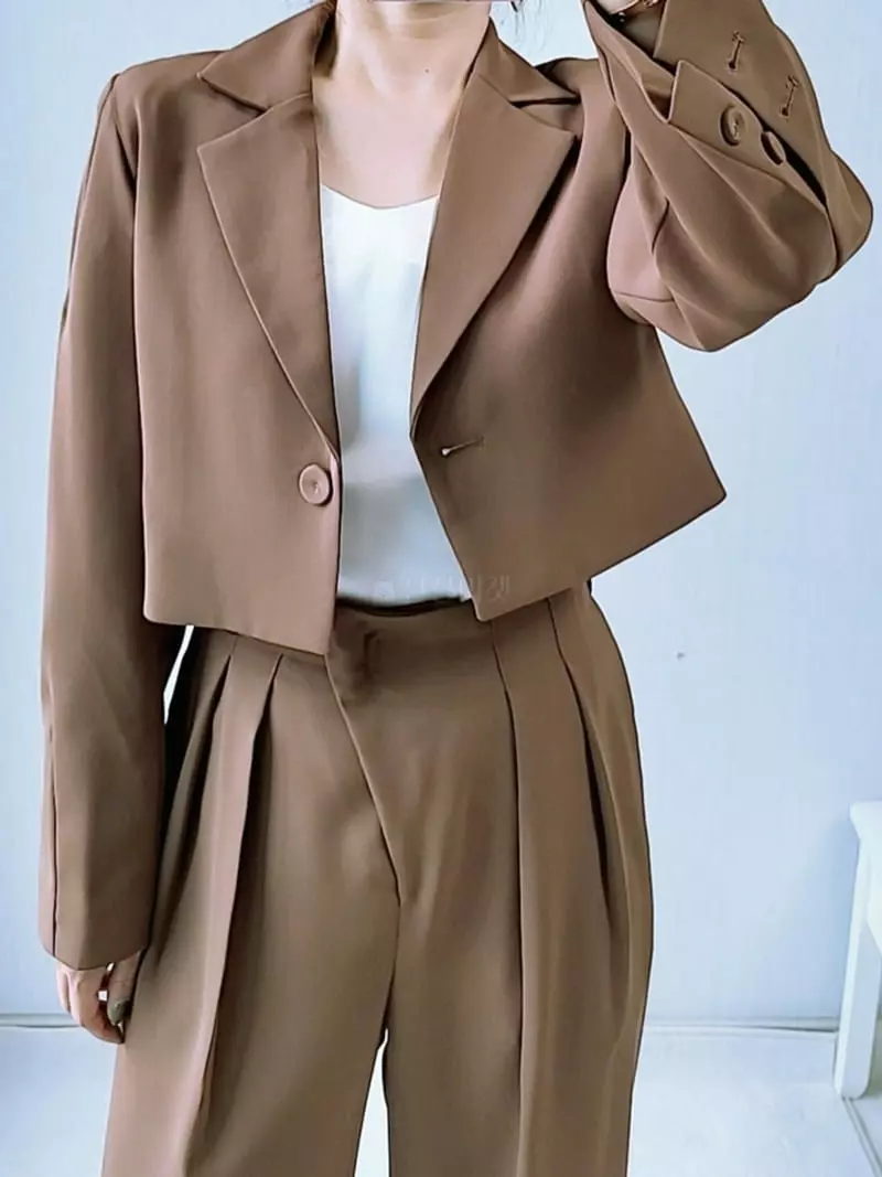 Gratia - Korean Women Fashion - #momslook - French Crop Jacket - 2