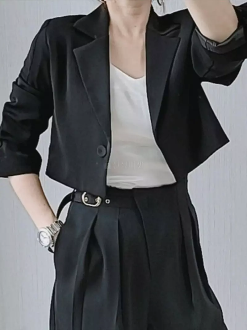 Gratia - Korean Women Fashion - #womensfashion - French Crop Jacket - 4